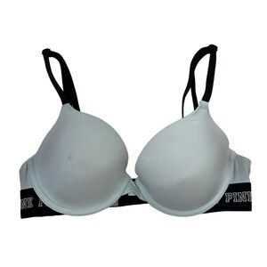 Victoria's Secret PINK Bra 32C Wear Everywhere T-shirt Lightly Lined Underwired